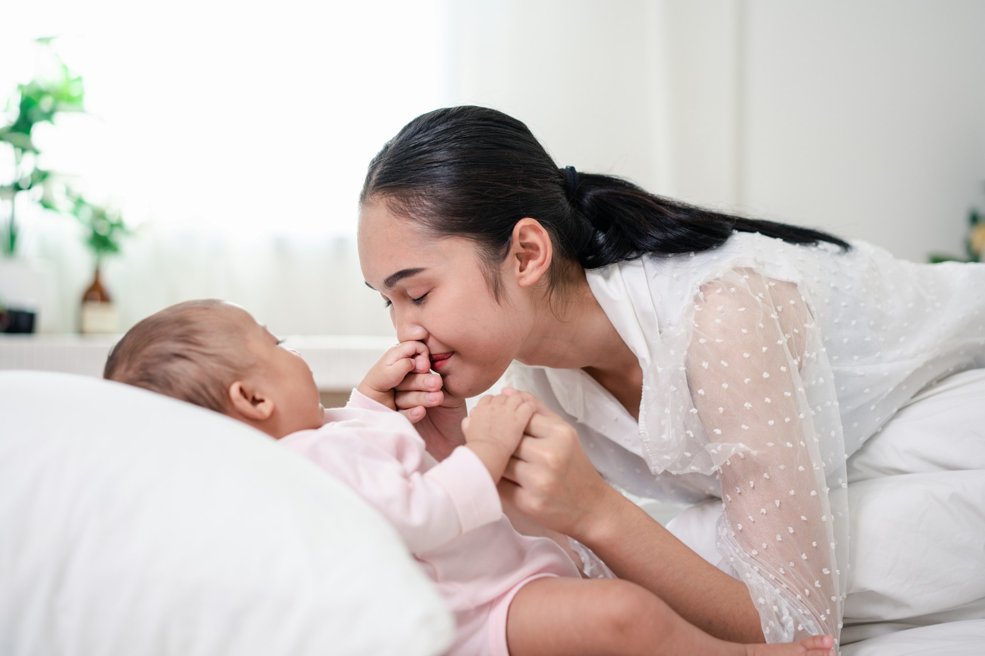 Mother Parenting and newborn birth life.